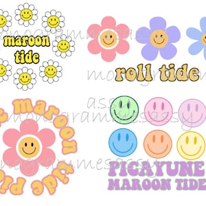 Picayune Maroon Tide Retro PNG 4 images