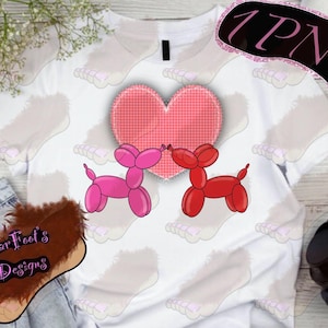 Valentine/Heart/balloon dog/PNG/digital download