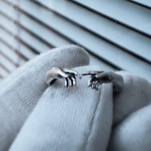 Michelangelo's Creation of Adam ring, Hands of God and Adam, God's Hand Ring, Gift for her, Gift for him, Handmade Gift