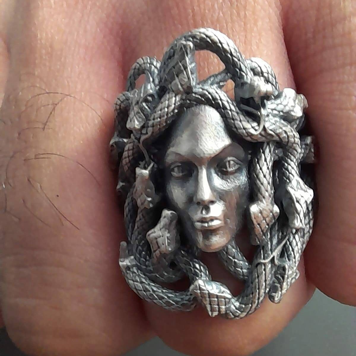 Medusa Medusa Head Ring Medusa Ring Greek Mythology Etsy