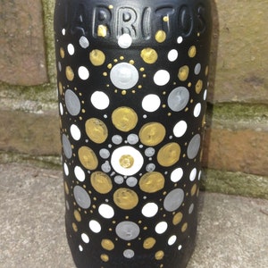 Black&Gold Wine bottle Mandala Painting