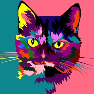 Pop Art Portrait from Photo, Commission Art, Pop Art Illustration, WPAP