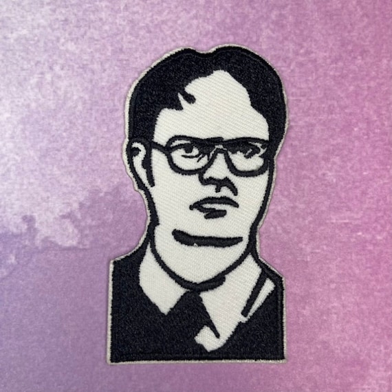 DWIGHT SCHRUTE BADGE Iron on Patch Embroidered Badge - Etsy