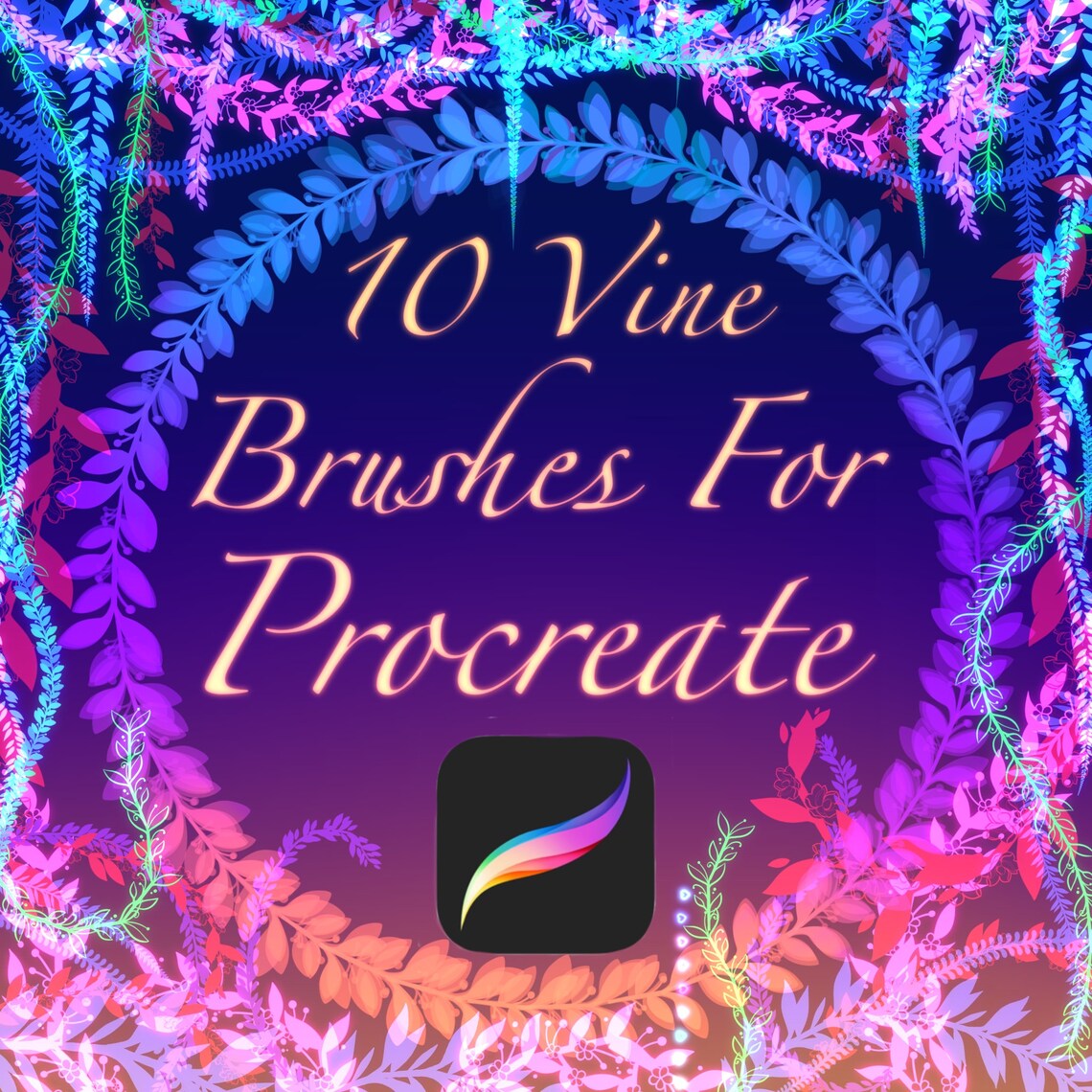 10 Vine Procreate Brushes Procreate Foliage Greenery Etsy
