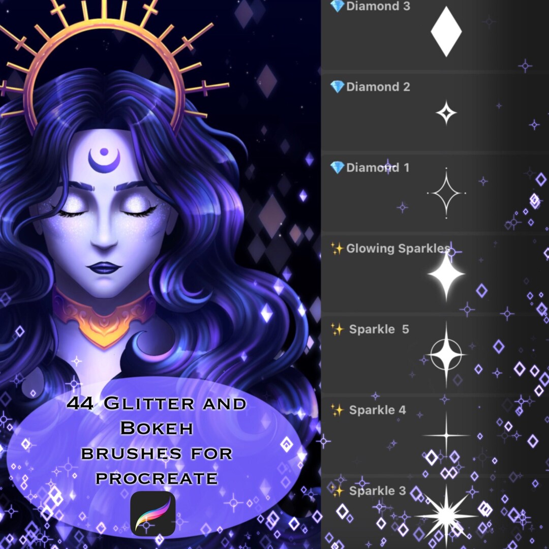 42 Glitter and Sparkle Bokeh Brushes for Procreate Etsy