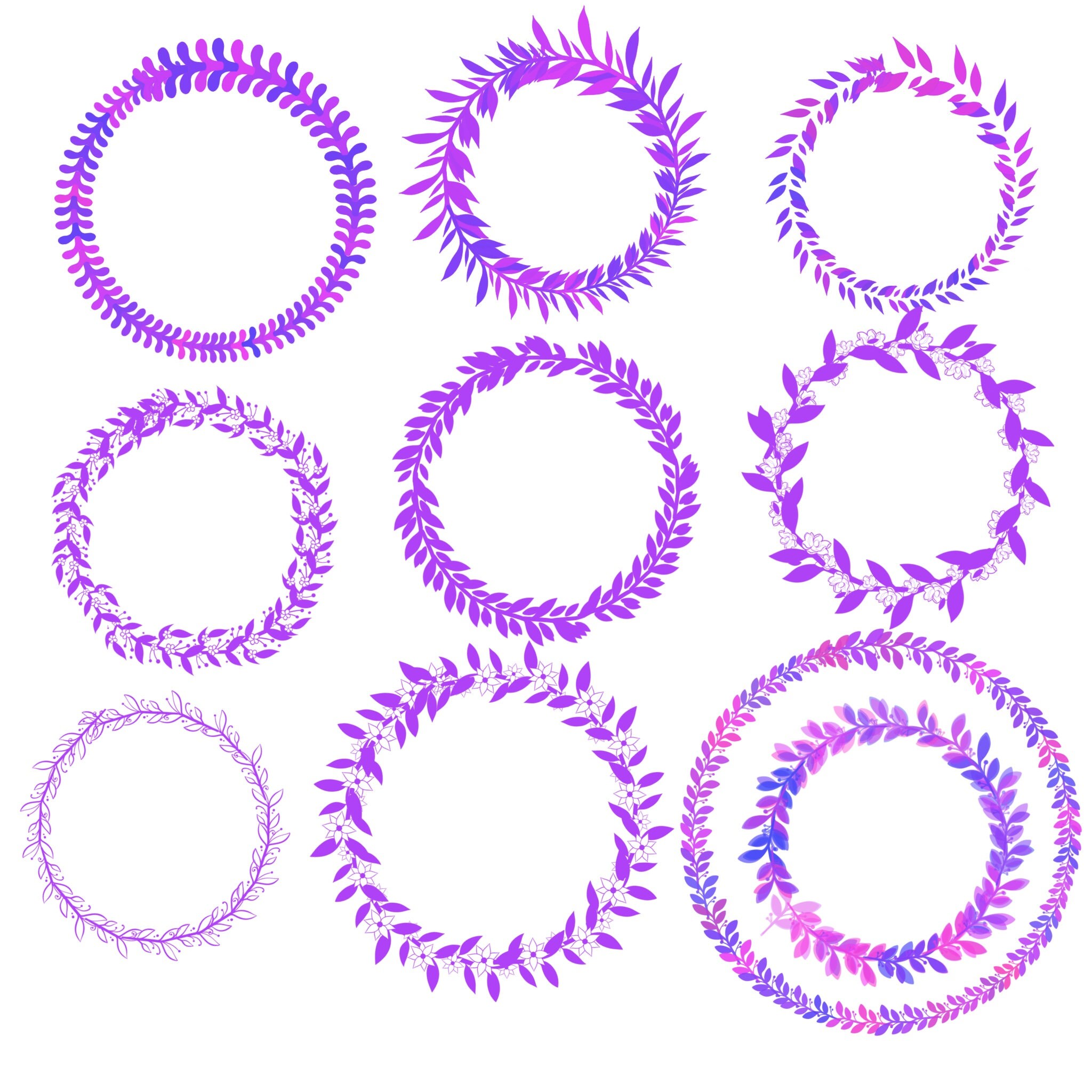 10 Vine Procreate Brushes Procreate Foliage Greenery Etsy