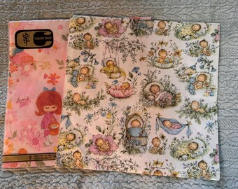 Vintage Carlton Cards & Hallmark Wrapping Paper Bundle