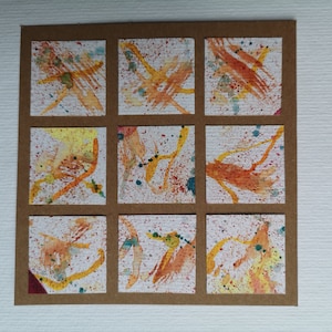 Karte quadratisch original Aquarell Einzelstück
