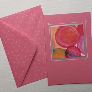 Carte A6 aquarelle originale pièce unique avec embellissement
