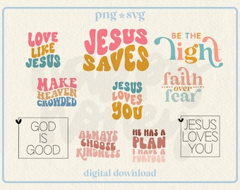 Religious Quotes SVG Bundle: Faith & Bible Verse Designs (Digital File)