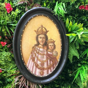 Virgin and child - RELIGIOUS oil PAINTING on canvas - Mid 18th century - ITALIAN. Old master painting. Classic home decoration.