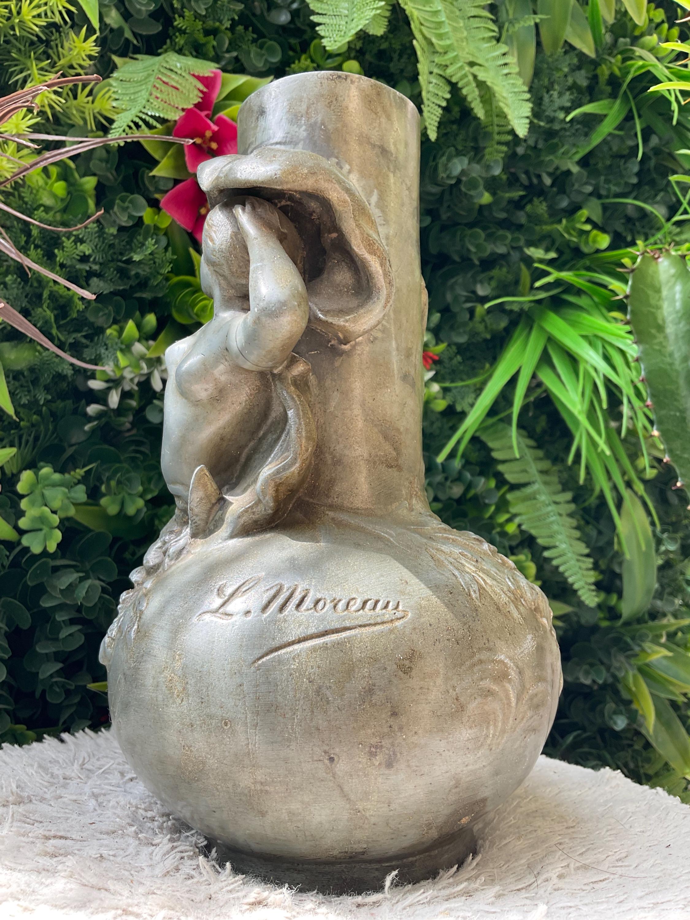 ブロンズ像花の精　 アール・ヌーボー様式 ブロンズ像花の精 アール・ヌーボー様式 ブロンズ像花の精 アール