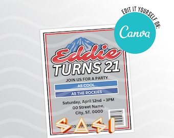 Coors Light Birthday Invitation | Editable Beer Invite (Digital File)