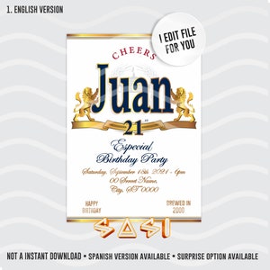Modelo beer birthday invite | invitation | Personalized | Digital File | Ready to print | Edited for you