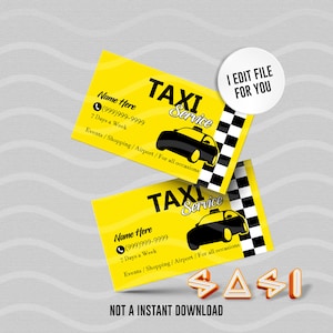 Taxi Visitenkarte Visitenkarte | Fahrer | Kabine | gelb und schwarz | Autoservice | ICH BEARBEITE DATEI für SIE | Digitale Datei