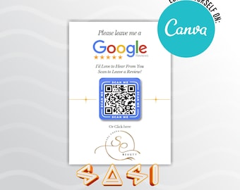 Google Review Card Template: Customizable Customer Feedback (PDF)