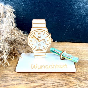 Geldscheinhalter Armbanduhr, Uhr, Smartwatch, Geldgeschenk, Geburtstag, Geschenk, Wunschtext, Personalisierbar