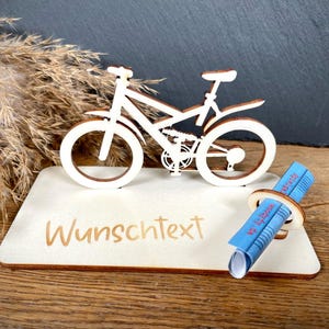 Geldscheinhalter Fahrrad, Geldgeschenk, Geburtstag, Rad, Geschenk, Wunschtext, Personalisierbar