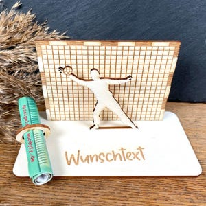 Geldscheinhalter Handball Torwart, Handballspieler, Geldgeschenk, Geburtstag, Wunschtext, Personalisierbar