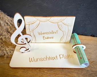 Geldscheinhalter Konzert, Theater, Musical, Musik, Geldgeschenk, Geburtstag, Geschenk, Wunschtext, Personalisierbar