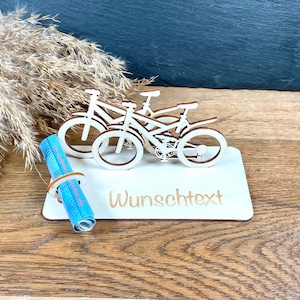 Geldscheinhalter Fahrräder  Geldgeschenk  Geburtstag  Rad  Fahrradtour  Geschenk  Wunschtext  Personalisierbar