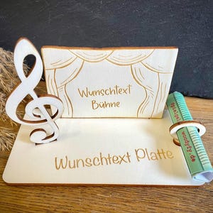 Geldscheinhalter Konzert, Theater, Musical, Musik, Geldgeschenk, Geburtstag, Geschenk, Wunschtext, Personalisierbar