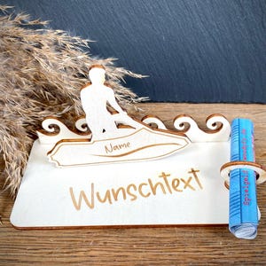 Geldscheinhalter Jet Ski, Jetski, Wasser, Geldgeschenk, Geburtstag, Geschenk, Wunschtext, Personalisierbar