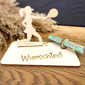 Geldscheinhalter Tennis, Geldgeschenk, Geburtstag, Aufschlag, Geschenk, Wunschtext, Personalisierbar