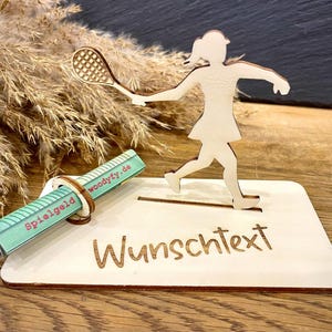 Geldscheinhalter Tennis, Geldgeschenk, Geburtstag, Aufschlag, Geschenk, Wunschtext, Personalisierbar