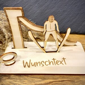 Geldscheinhalter Skispringen, Skifliegen, Ski, Skiurlaub, Winterurlaub, Urlaub, Geldgeschenk, Geburtstag, Geschenk,Wunschtext,Personalisiert Bild 2