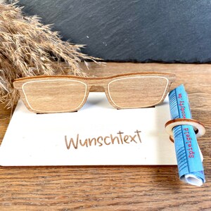 Geldscheinhalter Sonnenbrille, Allgemein, Geburtstag, Führerschein, Geschenk, Wunschtext, Personalisierbar