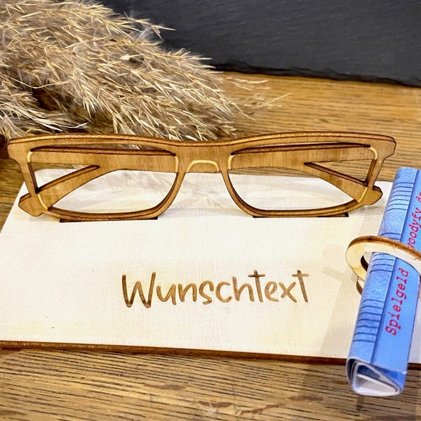 Geldscheinhalter Brille, Allgemein, Geburtstag, Führerschein, Geschenk, Wunschtext, Personalisierbar