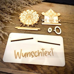 Geldscheinhalter Freizeitpark Erlebnispark Geldgeschenk Geschenk Wunschtext Personalisierbar Bild 3