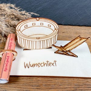 Geldscheinhalter Pool, Whirlpool, Wellness, Erholung, Entspannung, Geldgeschenk, Geburtstag, Geschenk, Wunschtext, Personalisierbar