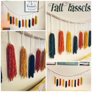 Fall tassel macrame hanging