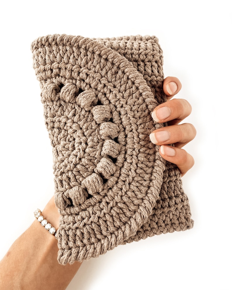 HÄKELANLEITUNG Clutch Pdf Mit Videotutorial Kleine Tasche Häkeln