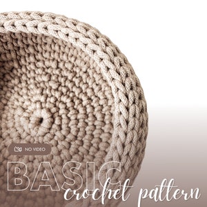 Crochet Bowl PATTERN - pdf with diagram - crochet basket - crochet decor | ENGLISH version