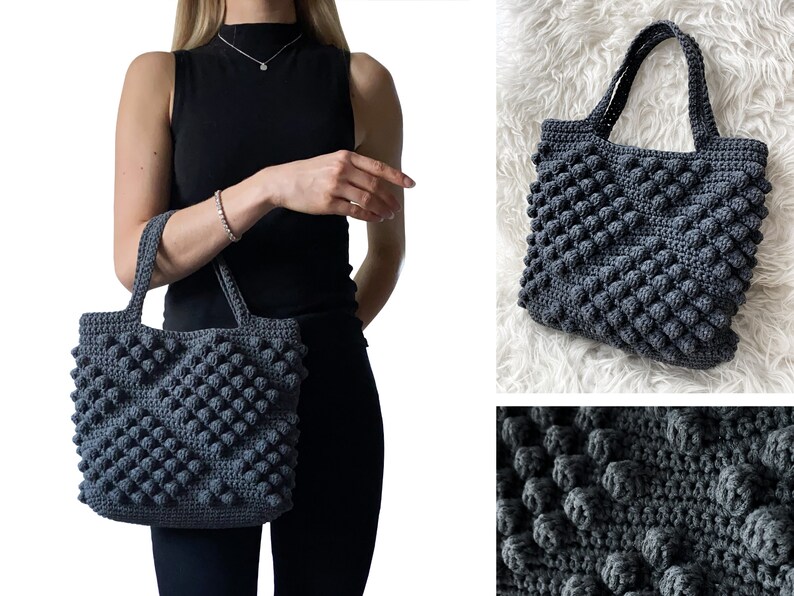 Crochet Tote Bag PATTERN Pdf With Video Tutorial & Diagram Etsy
