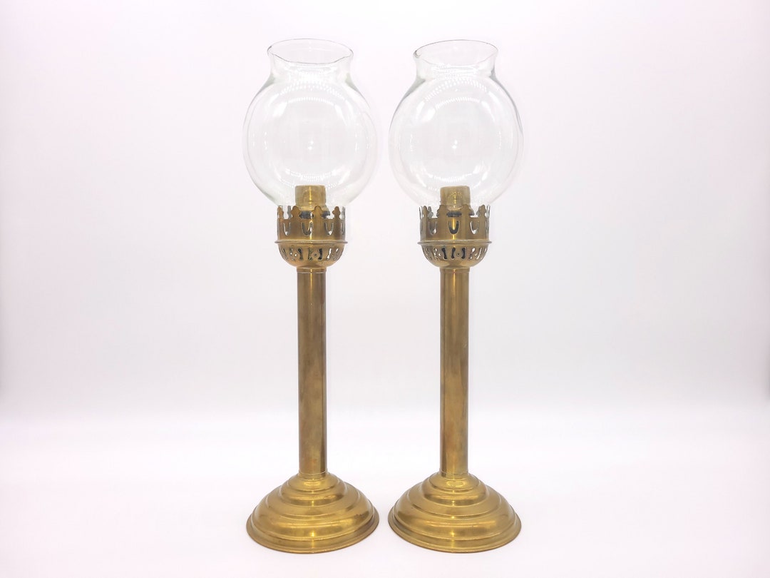 Brass Candlesticks, Antique Pair of Nautical Spring Loaded Candle ...