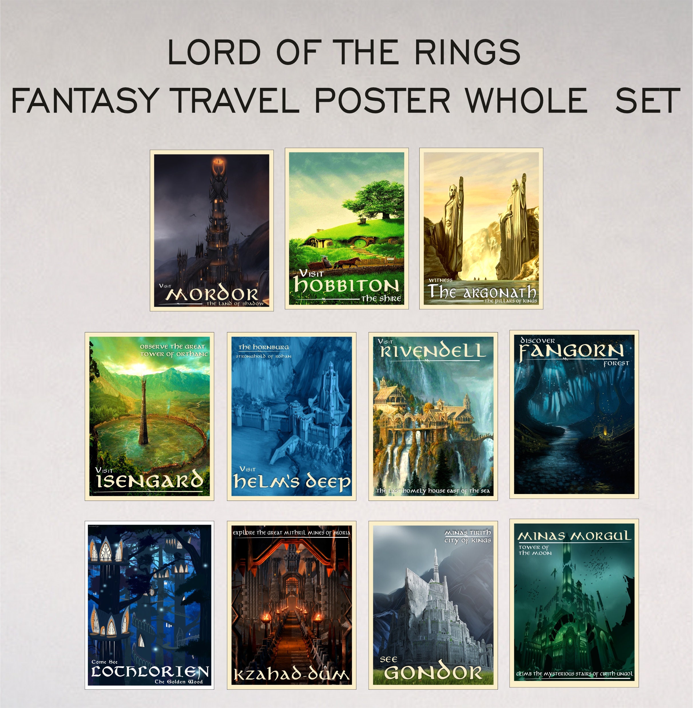 Lotlorien Art Lord of the Rings Posters Lotr Travel Prints - Etsy