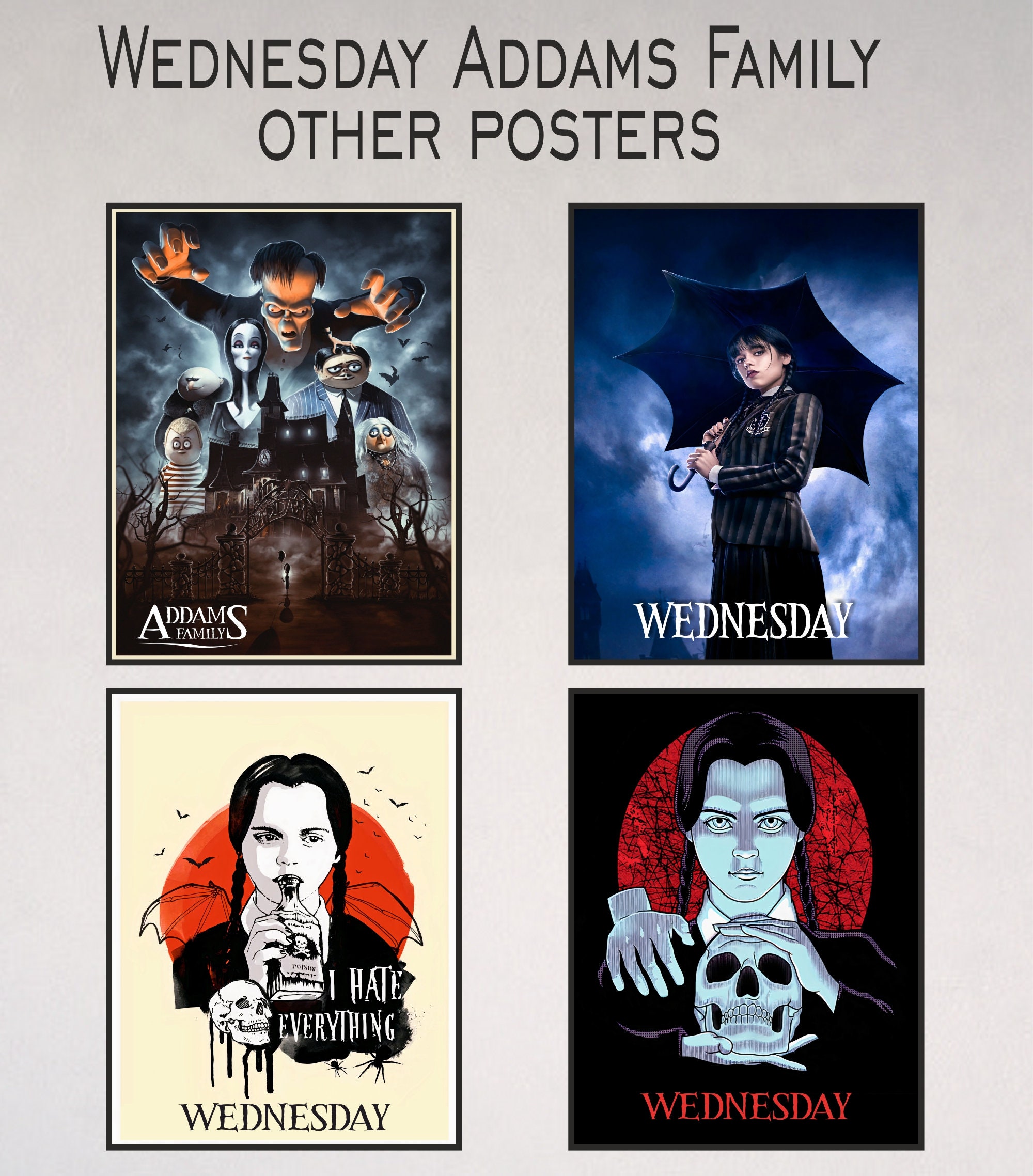 Wednesday Addams Posters, Wednesday Adams Family Print