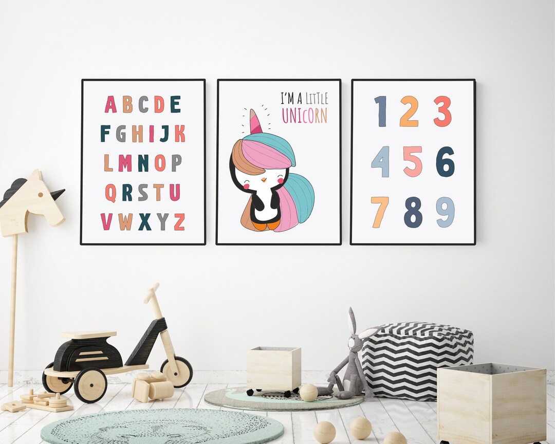 Kinderzimmer Geschenke Spielzimmer Einhorn pädagogische Printables ...