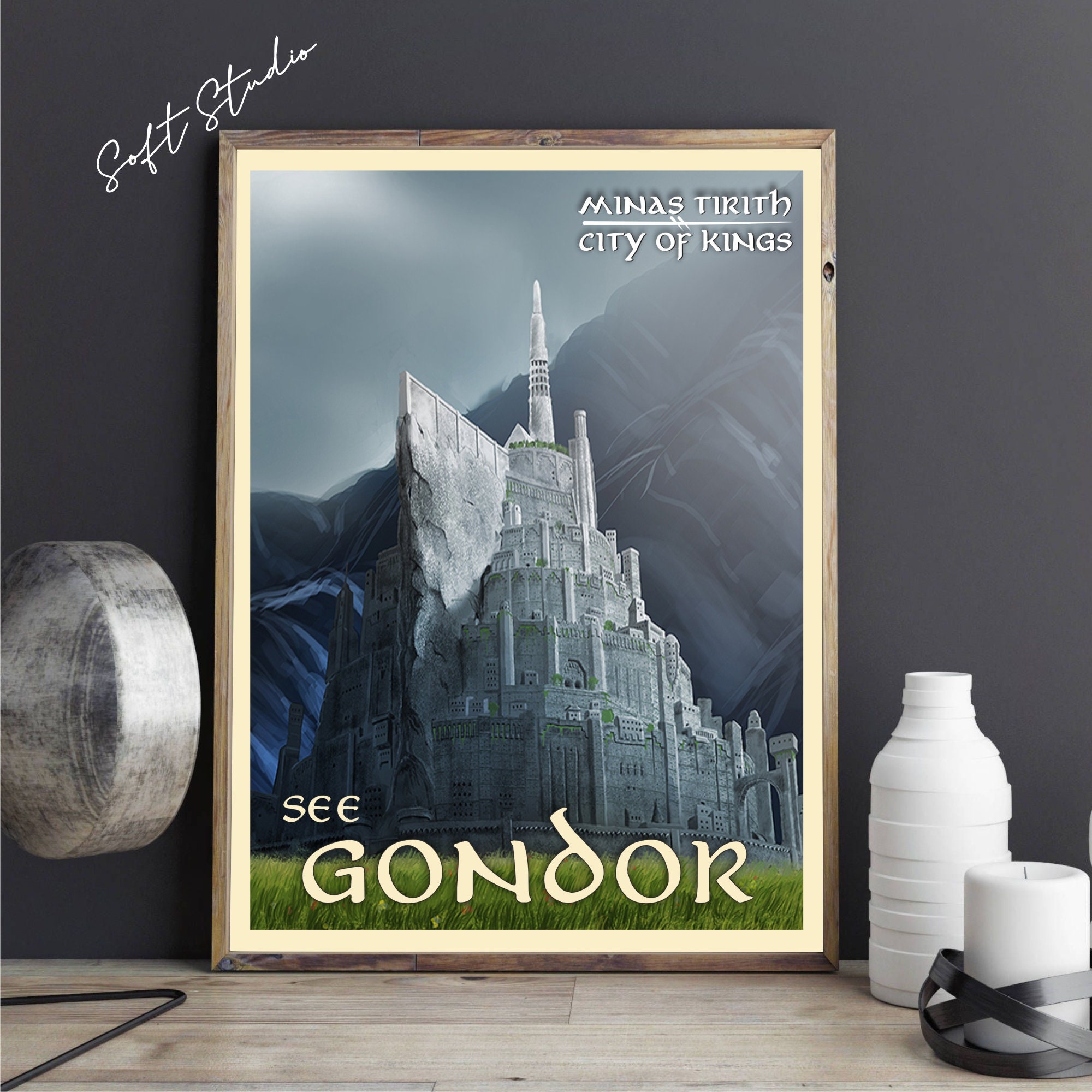 Poster O Senhor dos Anéis – Gondor - Stampartz Camisetas