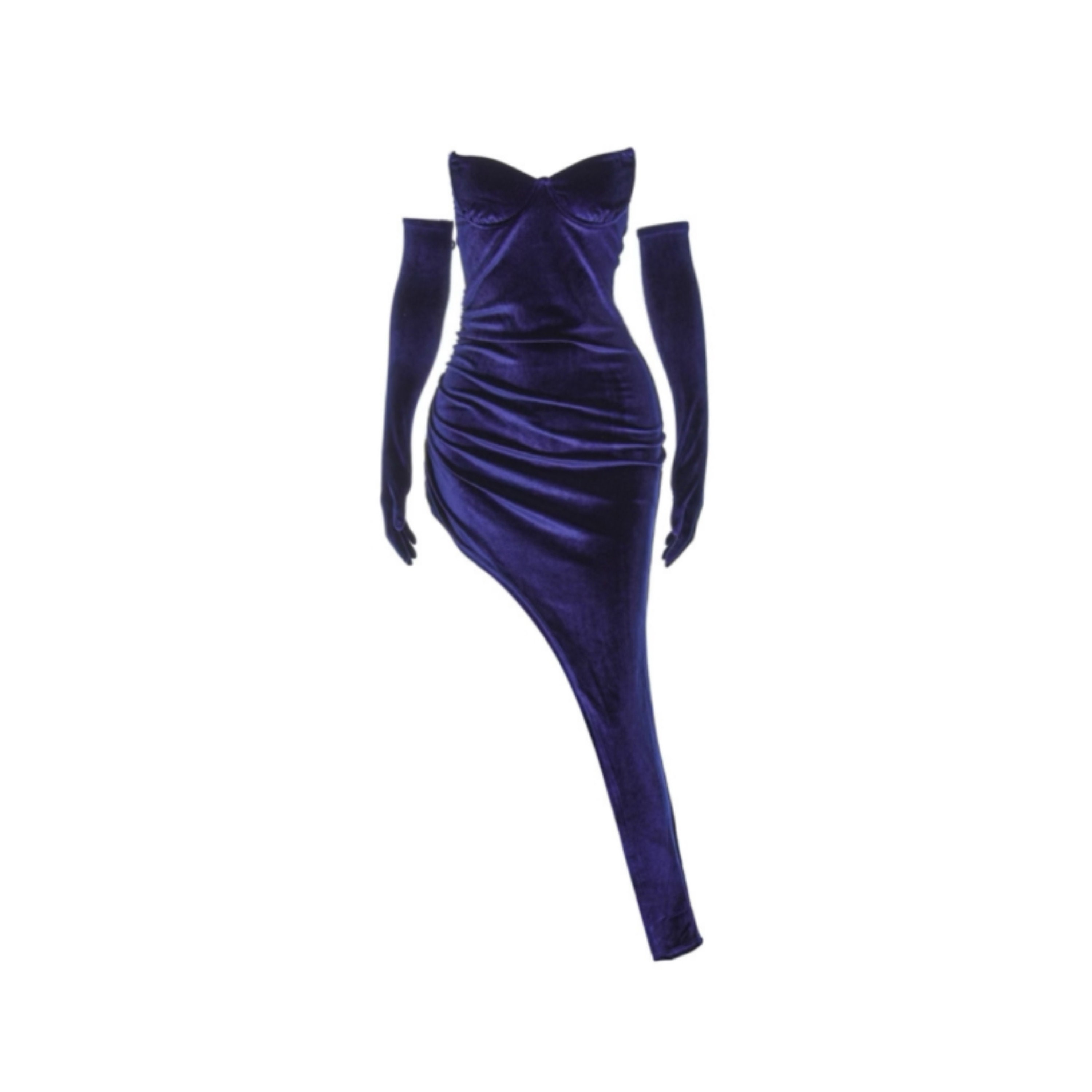 Royal Blue Velvet Dress - Etsy