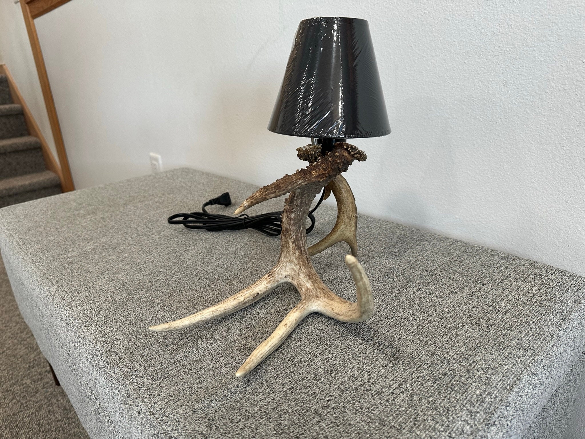 Real antler table lamp deals