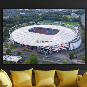 BayArena Bayer 04 Leverkusen Stadium Poster BayArena Stadium Canvas Poster Football Print Art Football Art Fan Gift Wall Art