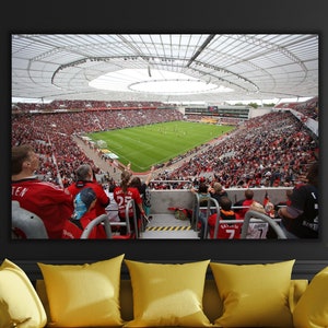BayArena Bayer 04 Leverkusen Stadium Poster BayArena Stadium Canvas Poster Football Print Art Football Art Fan Gift Wall Art Ready Ta Hang