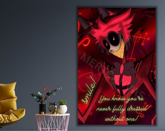 Alastor Poster Alastor Canvas Hazbin Hotel Art Demon Character Design Cartoon Canvas Print Wiki Inspired Art Fan Artwork Animated Character