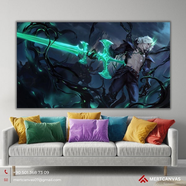 Viego League Of Legends Lol Poster Canvas Wall Art Decor Boys Room Decor Fans Gifts Gamer Room Decor Video Skin Arts Viego Lol Viego Canvas
