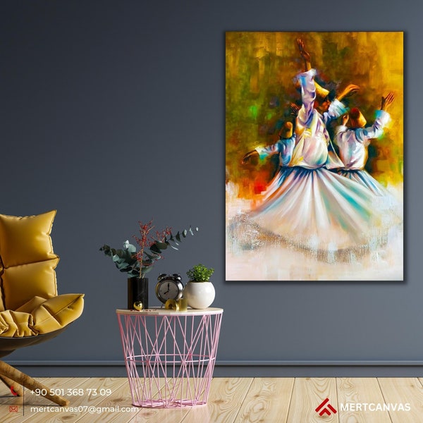 Whirling Dervish Canvas Whirling Dervish Poster Whirling Dervish Wall Art Whirling Dervish Art Islamic Canvas Gifts Muslim Ramadan Print